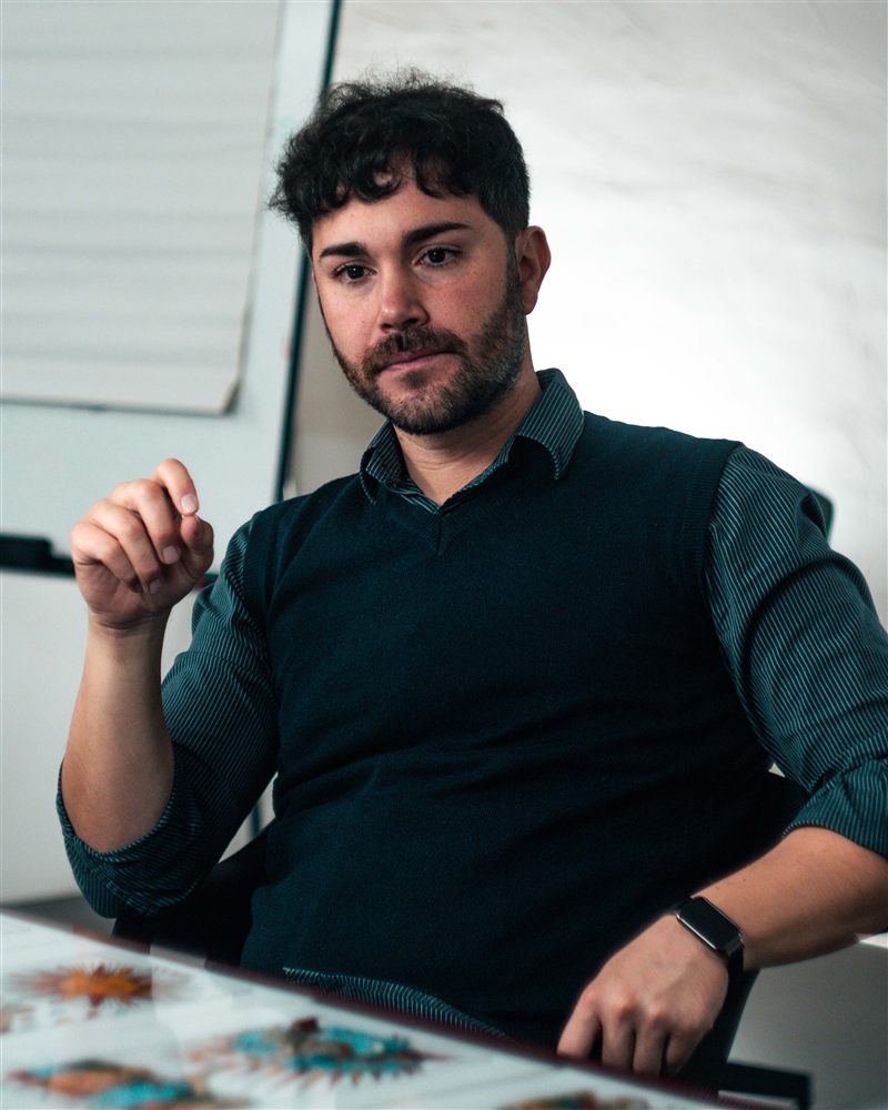 Francesco Guarino reviewing tarot card meanings